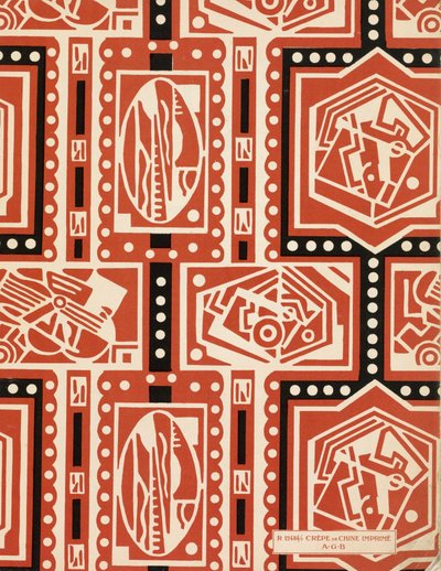 Papel de fundo de Art-Gout_Beaute, c.1920 (impressão pochoir) de French School