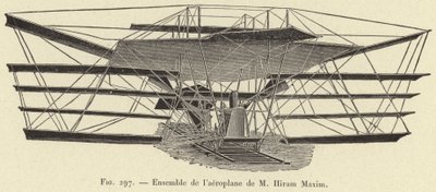 Conjunto de Aviões do M Hiram Maxim (gravura) de French School