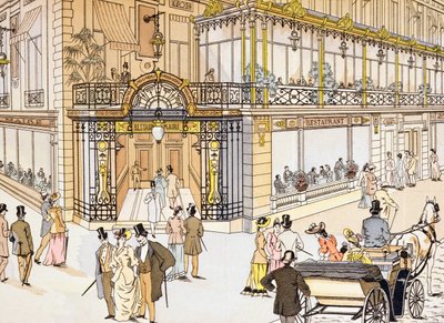 Entrada do restaurante Le Maire em Paris, c.1895 de French School