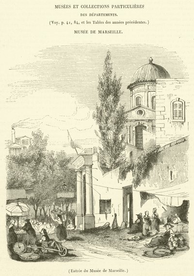 Entrada do Museu de Marselha (gravura) de French School