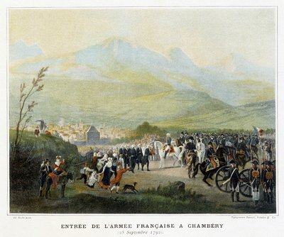 Entrada do exército francês em Chambery, 25 de setembro de French School