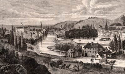 Epinal - Lorraine - gravura em “Ilustre França: geografia, história, administração estatística” de VA Malt-Brown. 1884 de French School