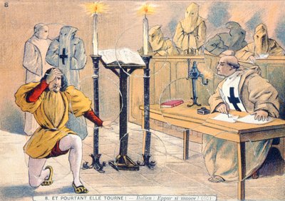 E ainda assim se move, O Julgamento de Galileo Galilei (1564-1642) em 1633 de French School