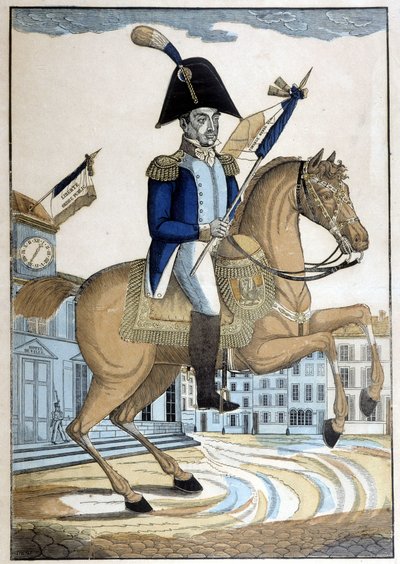 Retrato equestre do General Lafayette, Comandante-em-Chefe da Guarda Nacional da França de French School