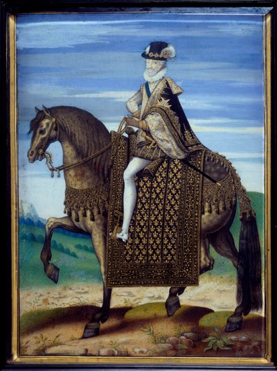 Retrato equestre de Henri IV (1553-1610) de French School