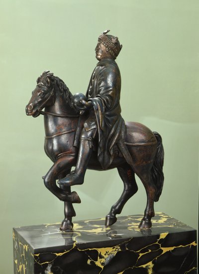 Estátua equestre de Carlos Magno (742-814) (bronze) (ver também 152998) de French School