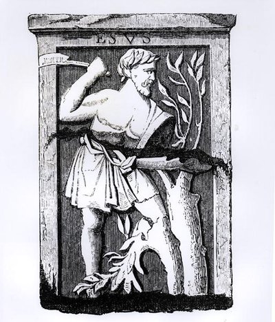 Esus, o Grande Deus da Natureza, ilustração da Ciência e Literatura na Idade Média e Renascença, escrita e gravada por Paul Lacroix, 1878 de French School