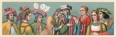 Europa XV-XVIth Cent Costume de French School