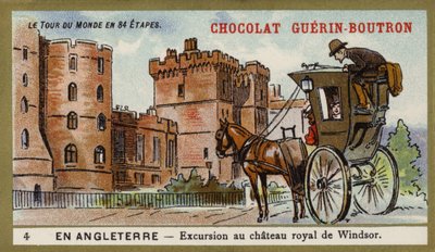 Excursão ao castelo real de Windsor, Inglaterra (chromolitho) de French School