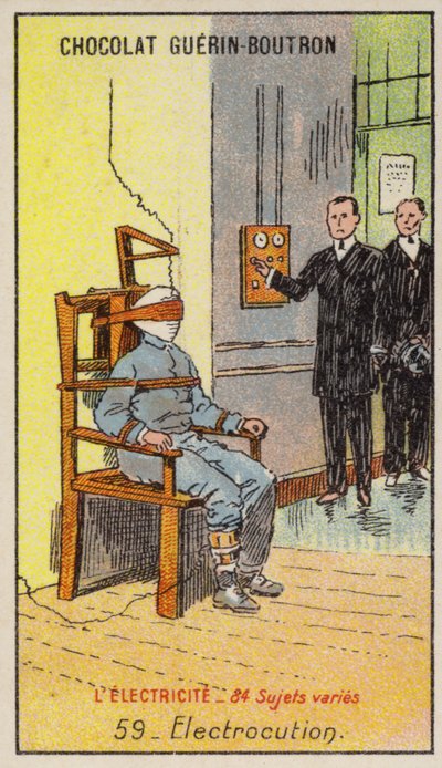 Execução por eletrocussão (chromolitho) de French School