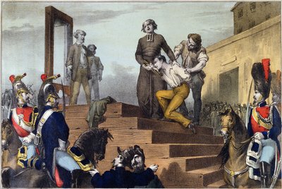 Execução de Jean-Baptiste Troppmann (1848-1970) 19 de janeiro de 1870, c.1870 de French School