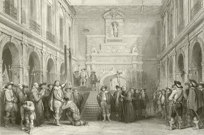Execução de Montmorenci no Tribunal do Hotel de Ville, Toulouse, 30 de outubro de 1632 de French School