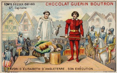 Execução do Conde de Essex (chromolitho) de French School
