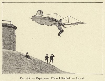 Experiências de Otto Lilienthal, Roubo (gravura) de French School