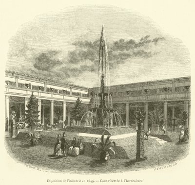 Exposição da indústria em 1849, Tribunal reservado à horticultura (gravura) de French School