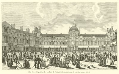 Exposição dos produtos da indústria francesa, no pátio do Louvre, 1801 de French School