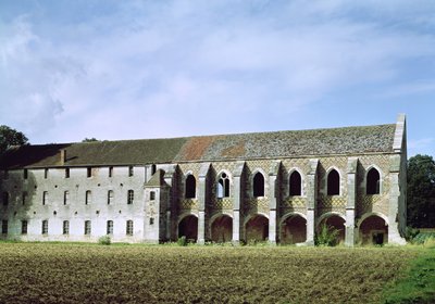 Vista exterior, de, a, cistercian, abadia de French School