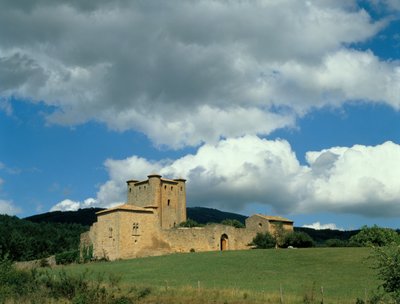 Vista exterior da fortaleza, construída 1038-43 de French School