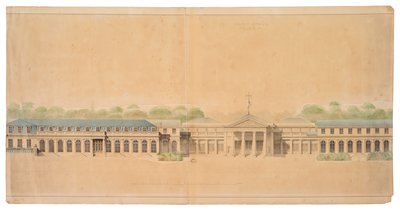Fachada do Castelo de Neuilly de French School