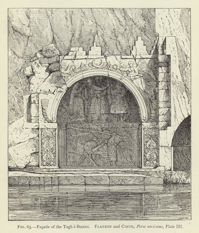 Fachada do Tagh-i-Bostan de French School