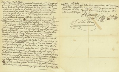 Fac-símile da vontade de Maria Antonieta de French School