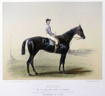 Cavalo de corrida famoso - em "The Centaur" 1866 de French School