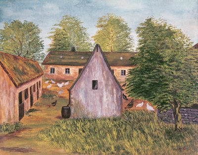 Fazenda e Curral na França, final do século XIX (wc no paper0 de French School