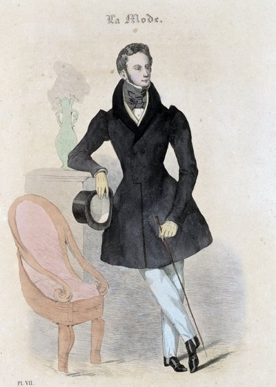 Moda masculina - no "Journal des tailors". de French School
