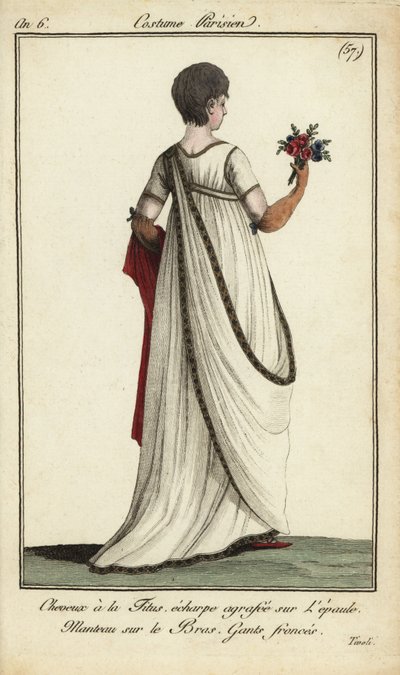 Mulher da moda em corte de cabelo curto Titus em Tivoli Gardens de French School