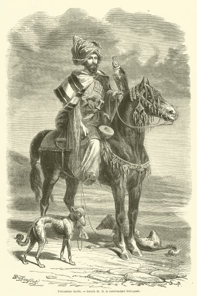 Kurdish Fauconnier (gravura) de French School