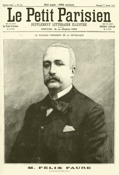 Felix Faure, novo presidente da França (gravura) de French School