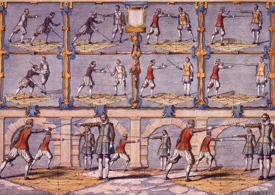 Esgrima, da Academie de lEspée por Girard Thibault, publicado em 1628 de French School