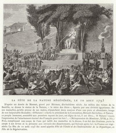 Festival da Regeneração da Natureza, Paris, 10 de agosto de 1793 de French School