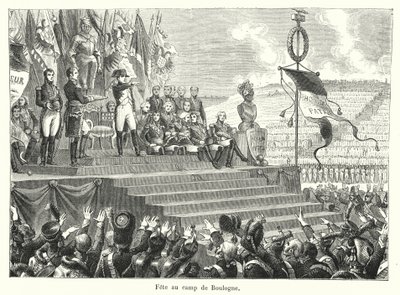 Fete au camp de Boulogne (gravura) de French School