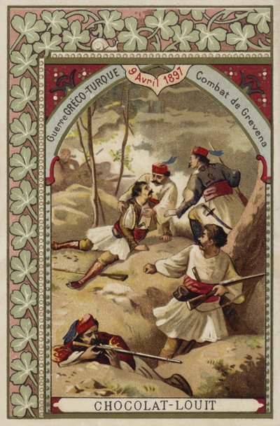 Lutando em Grevena, Guerra Greco-Turca, 9 de abril de 1897 de French School