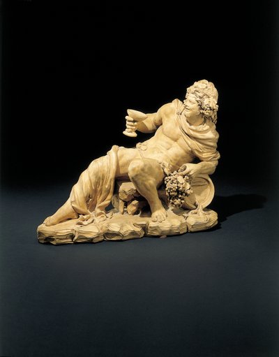 Figura de Baco reclinado com uma taça de vinho, c.1770 de French School