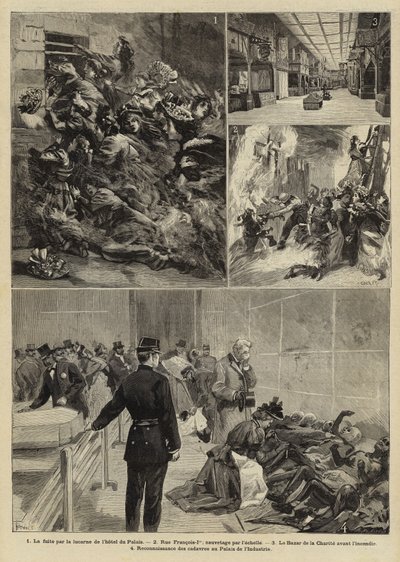 Fogo no Bazar da Caridade, Paris, 1897 de French School