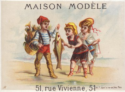 Pescador, mostrando, dias, apanhar, meninas de French School