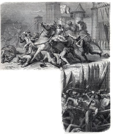 Florença entra em rebelião (a guerra dos "Oito Santos") contra o retorno do Santo Cerco a Roma. O Papa Gregoire XI Pierre Roger de Beaufort de French School