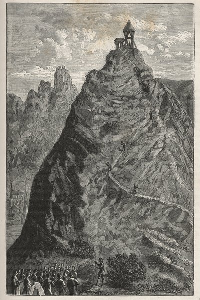 Florin Perier faz experiência de Torricelli no cume do Puy de Dome, 19 de setembro de French School