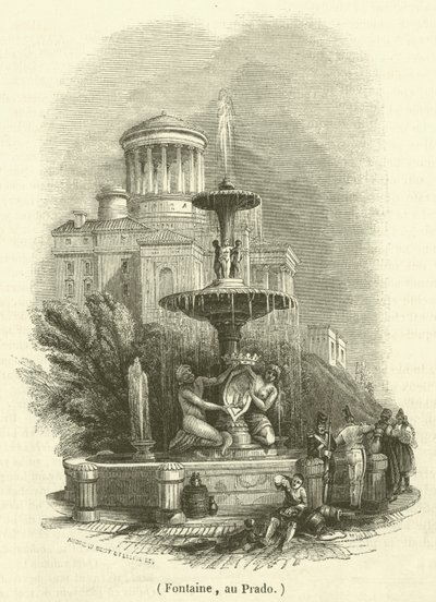Fonte, no Prado (gravura) de French School