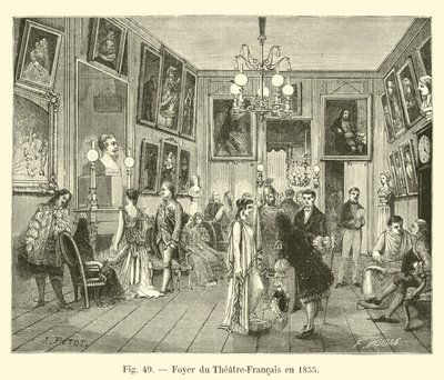 Foyer Theatre-Francais em 1855 de French School