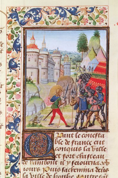 Fr 2643 f.410 O cerco de Brest em 1373, da Crônica de Froissarts de French School