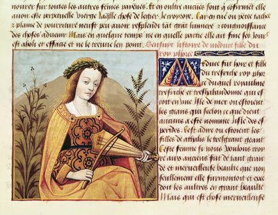 En 599 f.19 Mulher fazendo um estupro, de `Cleres and Noble Women de French School