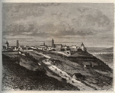 França, Champagne-Ardenne, Haute-Marne (52), Langres - gravura em "La France illustree: geographie, histoire, administration statistique" de V.-A. Malt-Brown. 1884 de French School