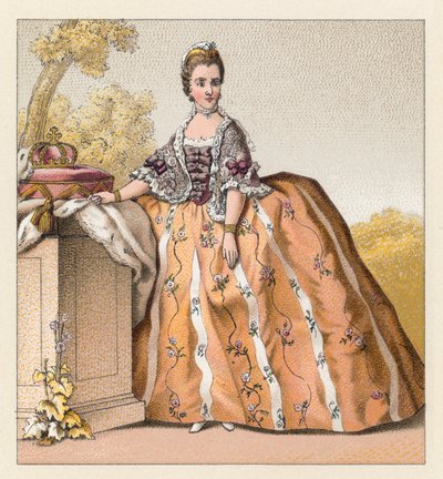 Traje do centavo XVIII França de French School