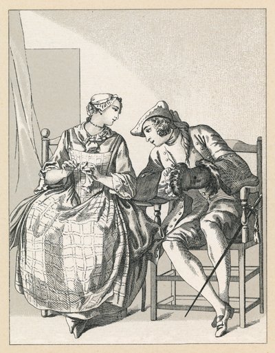 Traje do centavo XVIII França de French School