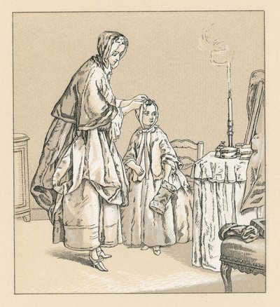 Traje do centavo XVIII França de French School