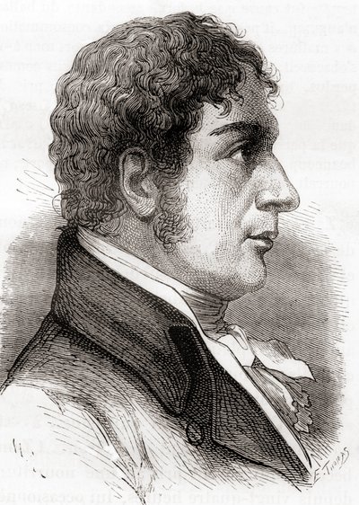 Francesco Zambeccari, de "Les Merveilles de la Science", publicado por volta de 1870 (litografia) de French School