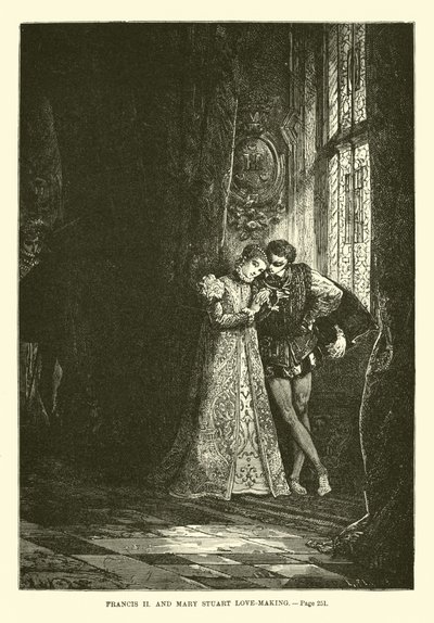 Francis II e Mary Stuart fazendo amor de French School